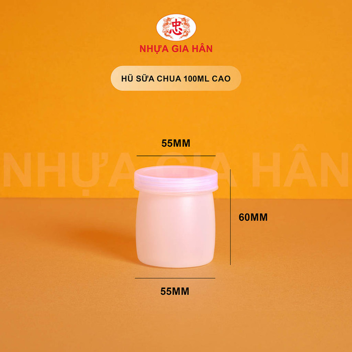 HDPE plastic yogurt jar 100ml