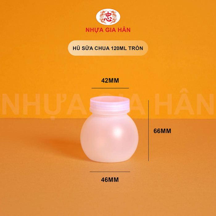 HDPE plastic yogurt jar 120ml, round