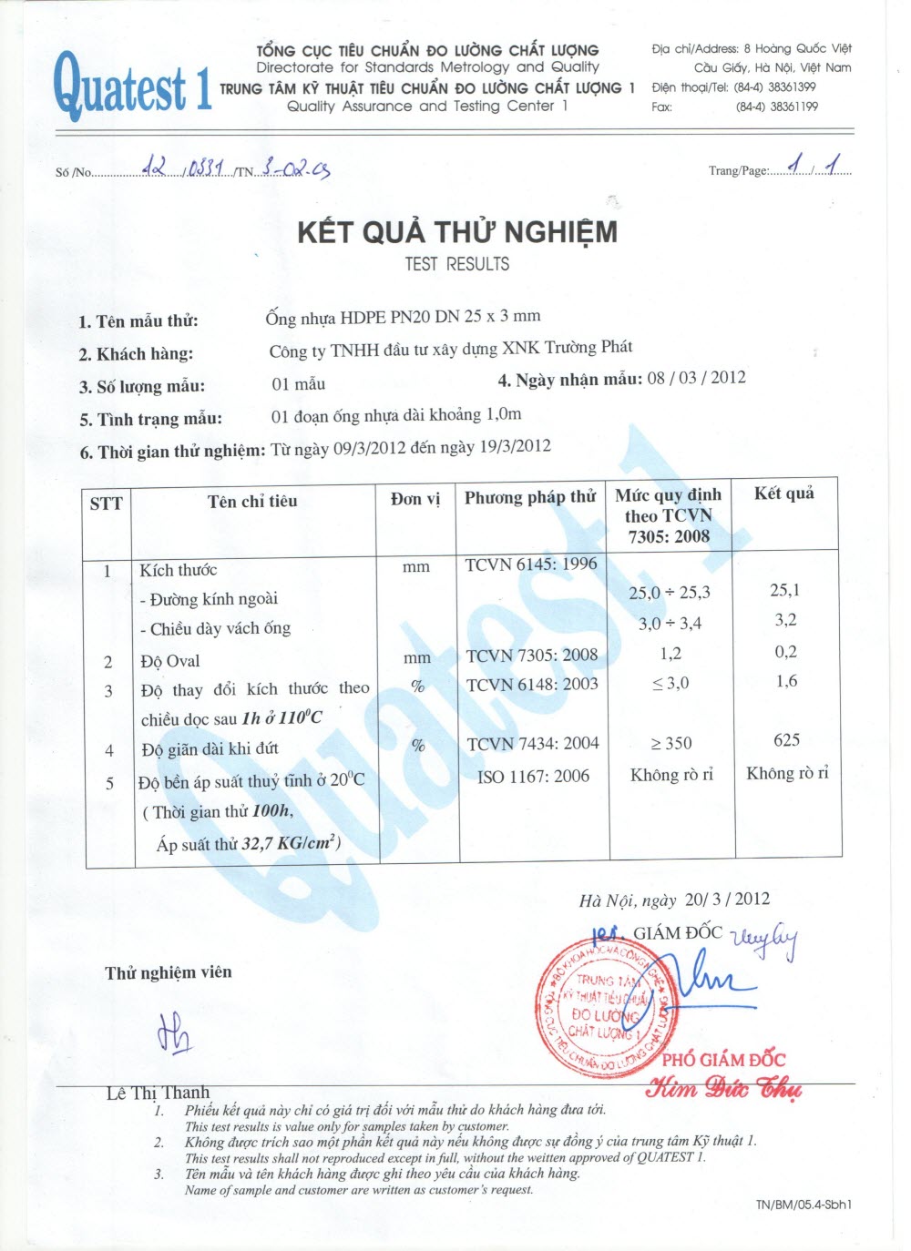 Certification