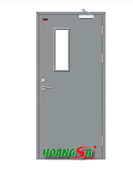 Fire-rated steel door