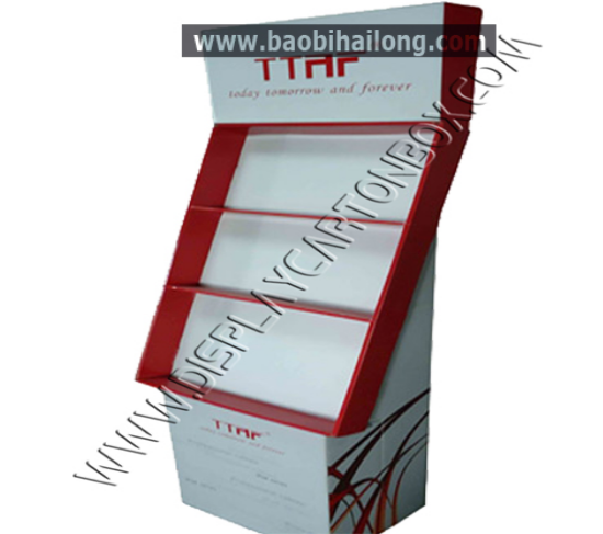 3-tier paper display shelf