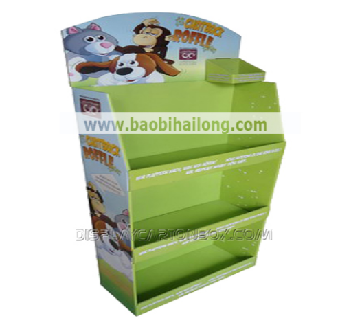 3-tier paper display shelf