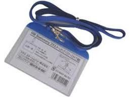 ID badge holder with metal clip