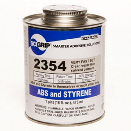 Mica, ABS, PC adhesive weld-on