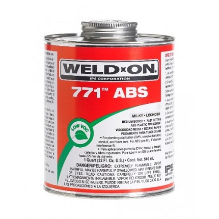 ABS plastic pipe adhesive weld-on
