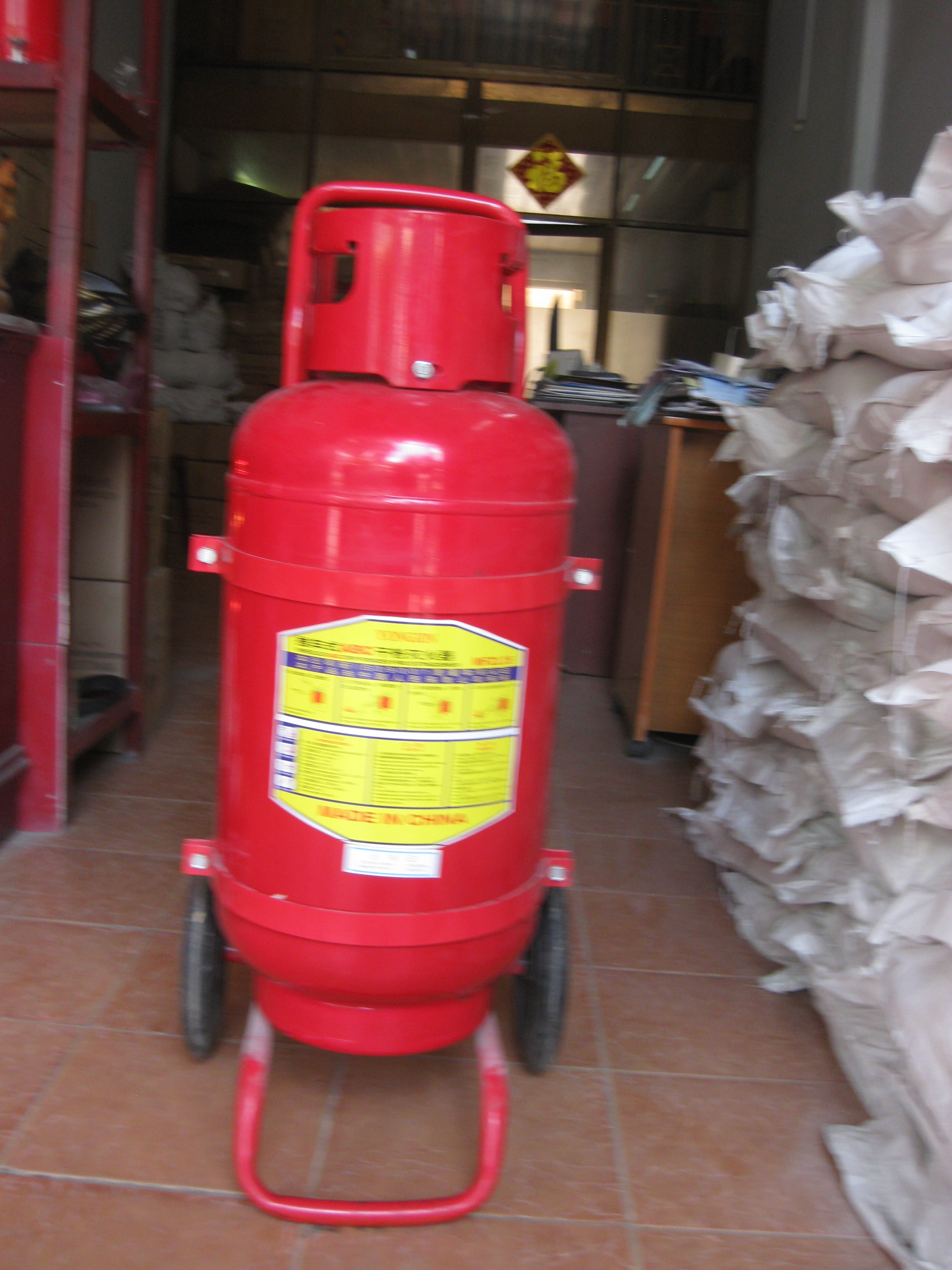 Trolley fire extinguisher