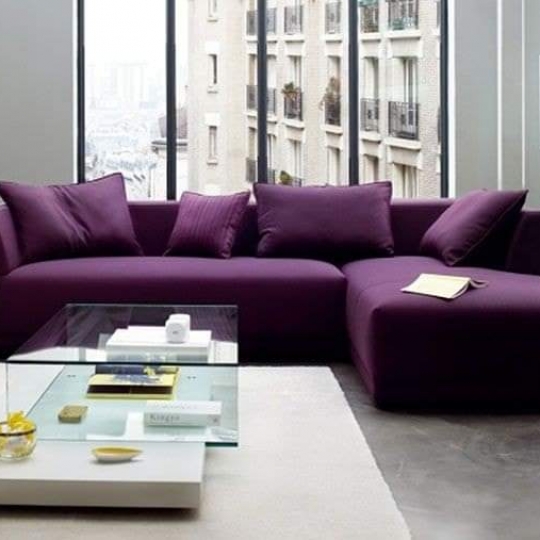L-shaped leather sofa Z3092