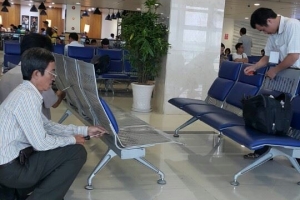Tan Son Nhat airport chair upholstery