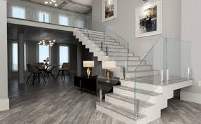 Glass staircase