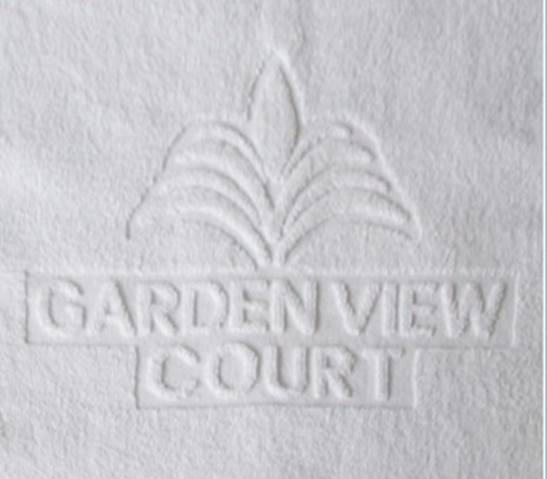Logo embroidered towel