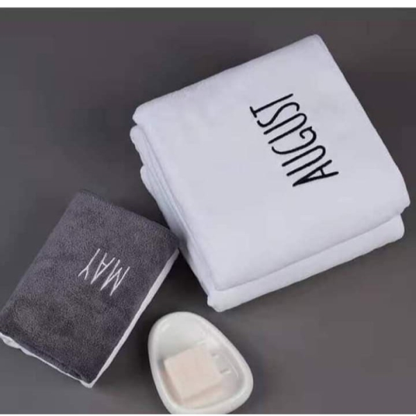 Logo embroidered towel