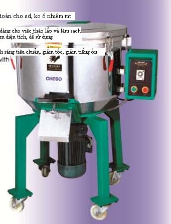 Vertical plastic mixer