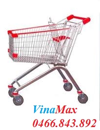 Stainless steel supermarket trolley