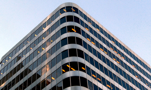 Aluminum glass facade