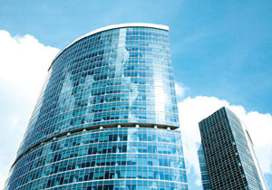 Aluminum glass facade
