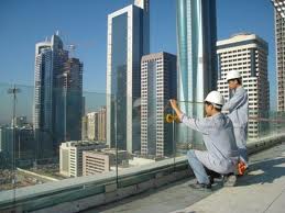 Installation of glass aluminum doors