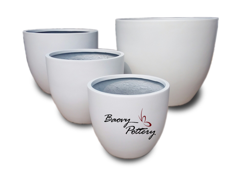 Large Egg Fibrestone Planter