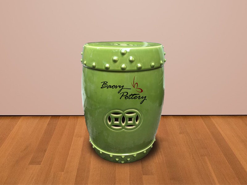 New Model Green Ceramic Stool