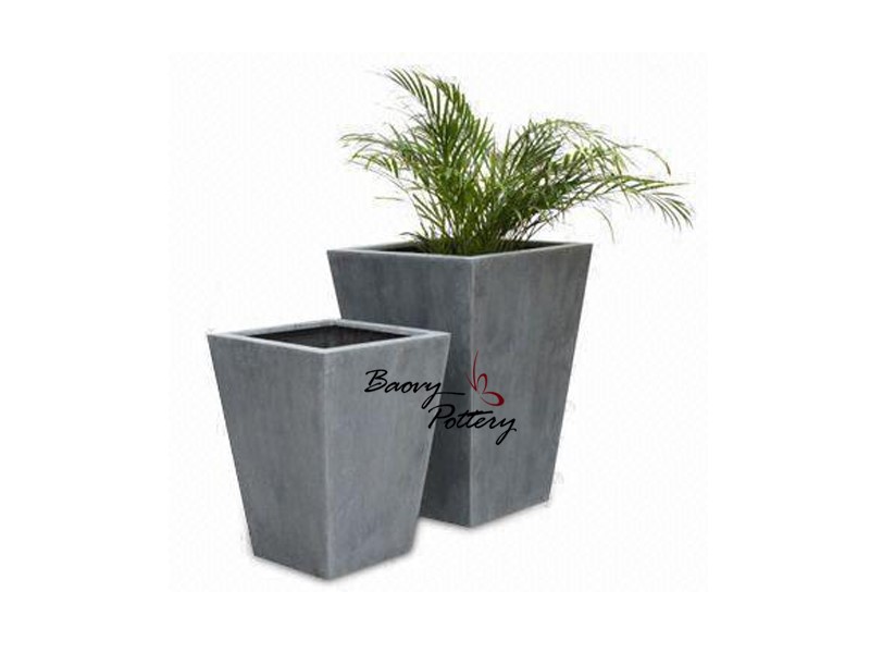 Tall Tapered Fiberstone Pots