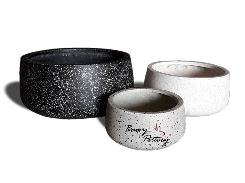 Terrazzo Fiberstone Bowl Planter