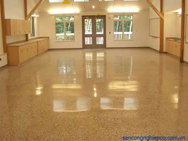 Polished floor coating