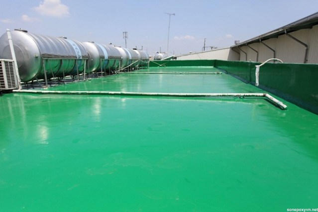 Epoxy paint waterproofing terrace