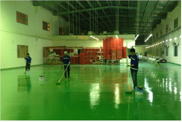 Epoxy paint industrial floor