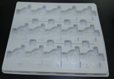 Shaped plastic tray