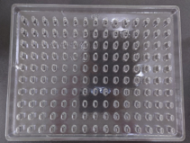 Shaped plastic tray