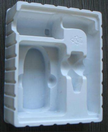 Shaped plastic tray