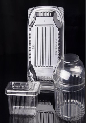 Shaped plastic tray