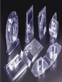 Shaped plastic tray