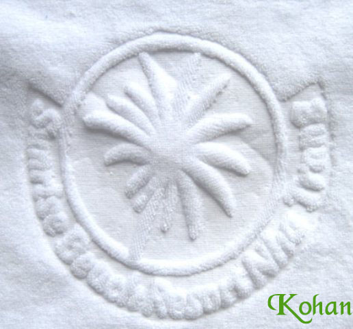 Logo embroidered towel