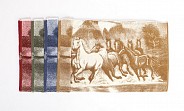 Towel with horse pattern