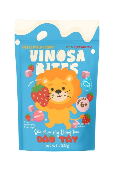 Freeze-dried strawberry yogurt