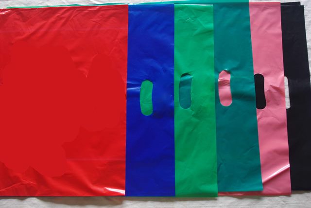 Died Cut Handle Plastic Bag