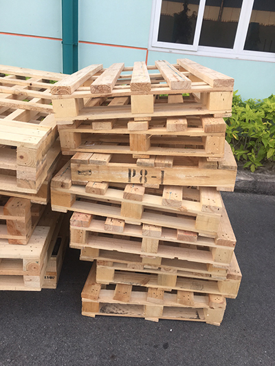 Old wooden pallets