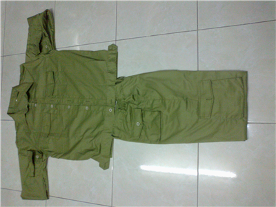 Khaki protective clothing
