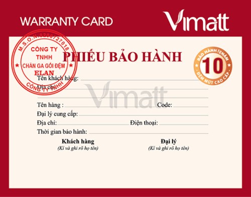 Warranty card printing
