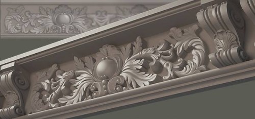 Gypsum relief sculpture