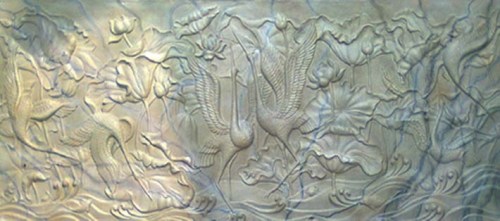 Gypsum relief sculpture