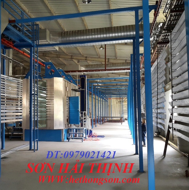 Powder coating line