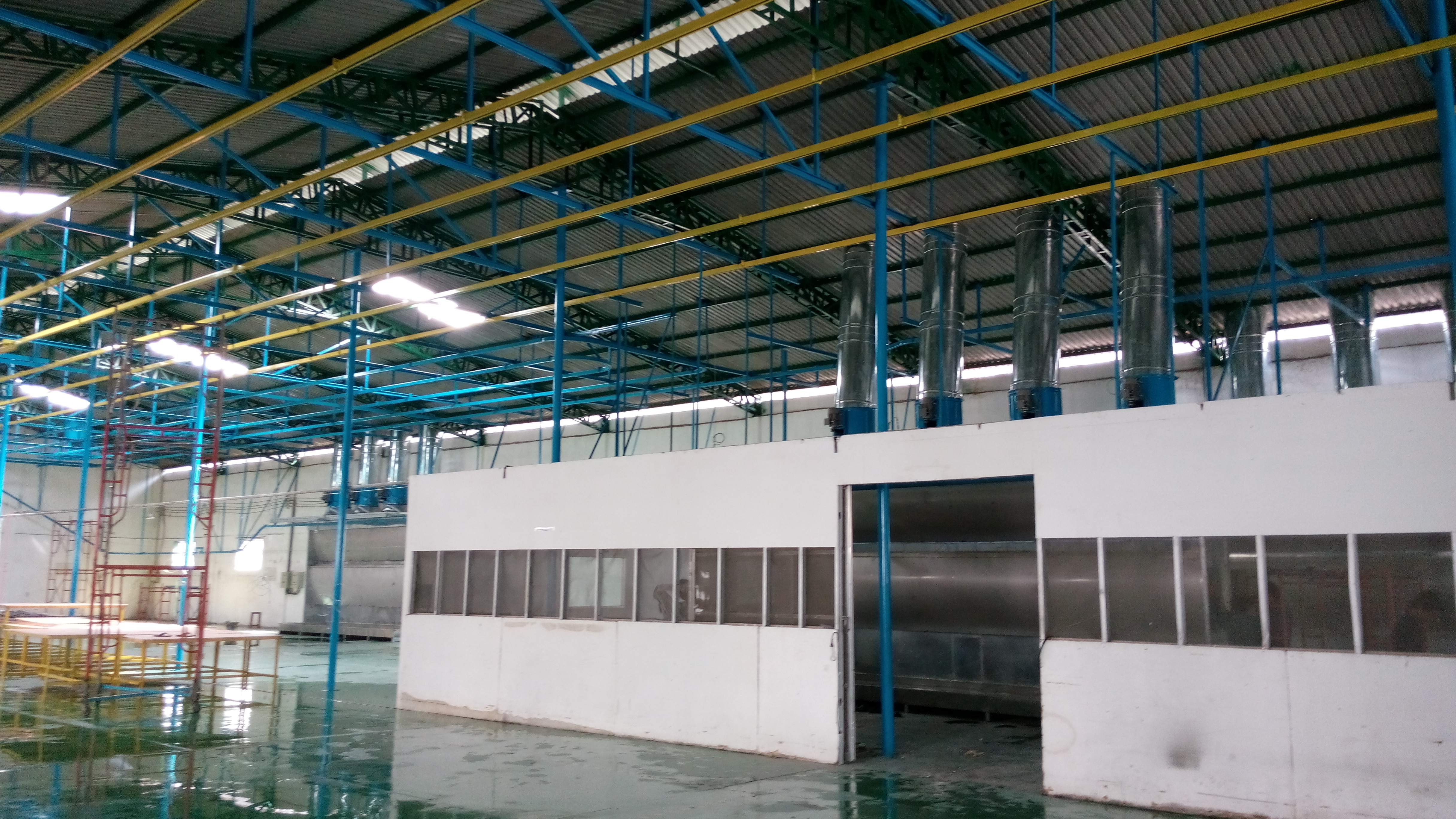 Powder coating line