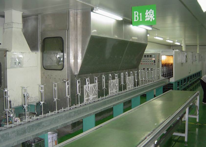 Powder coating line