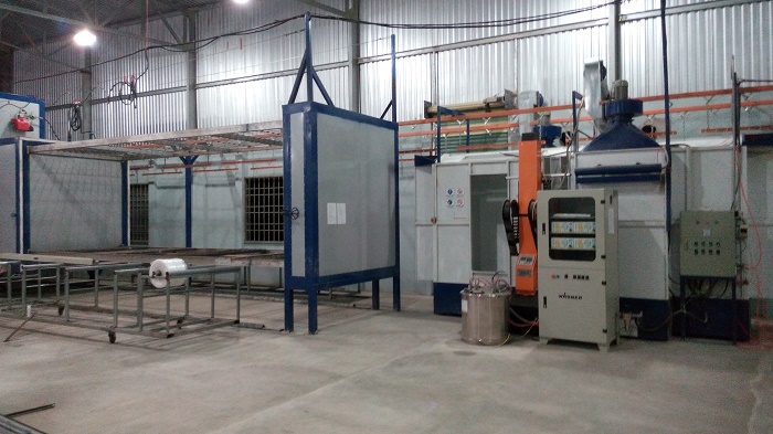 Powder coating line