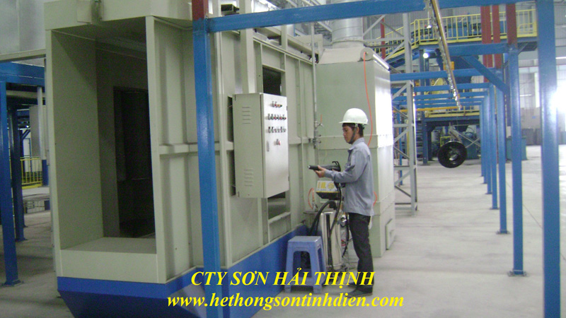 Powder coating line