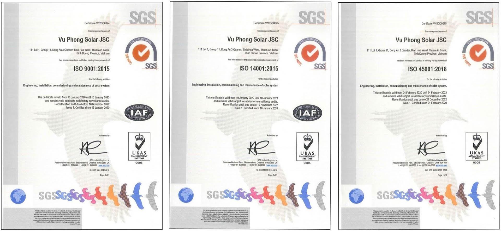 ISO certificate