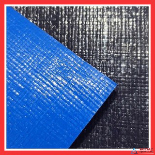 Rain tarpaulin with buttons and borders