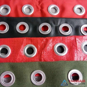 Aluminum, copper tarpaulin eyelets