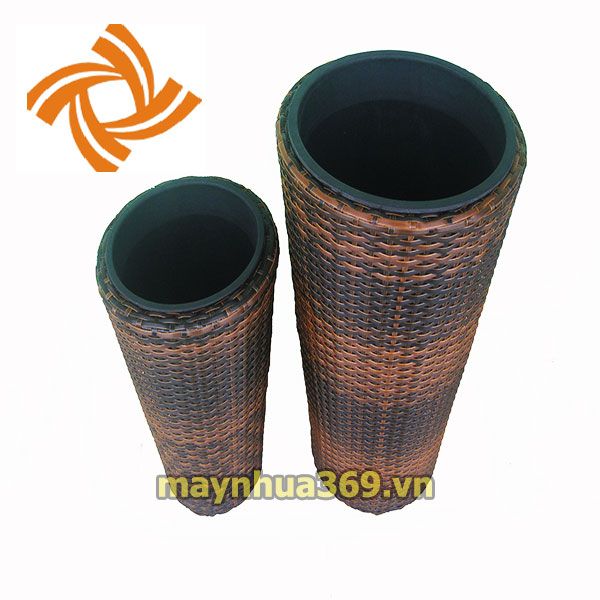 poly rattan flower pot